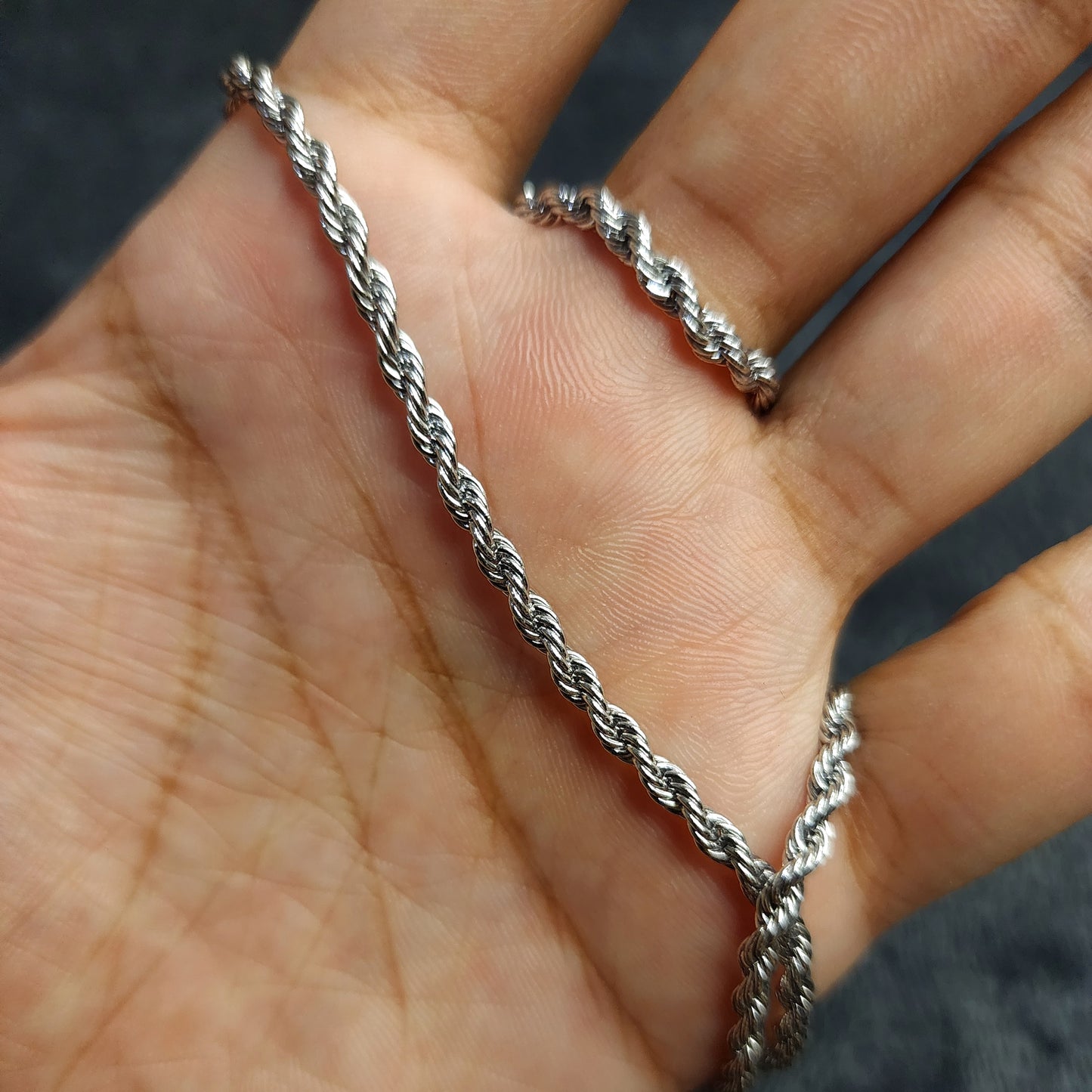 Premium Stainless Steel Rope Chain With Free Rope Bracelet – Men & Women