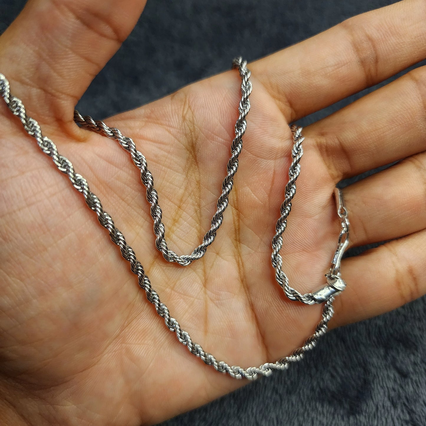 Premium Stainless Steel Rope Chain With Free Rope Bracelet – Men & Women
