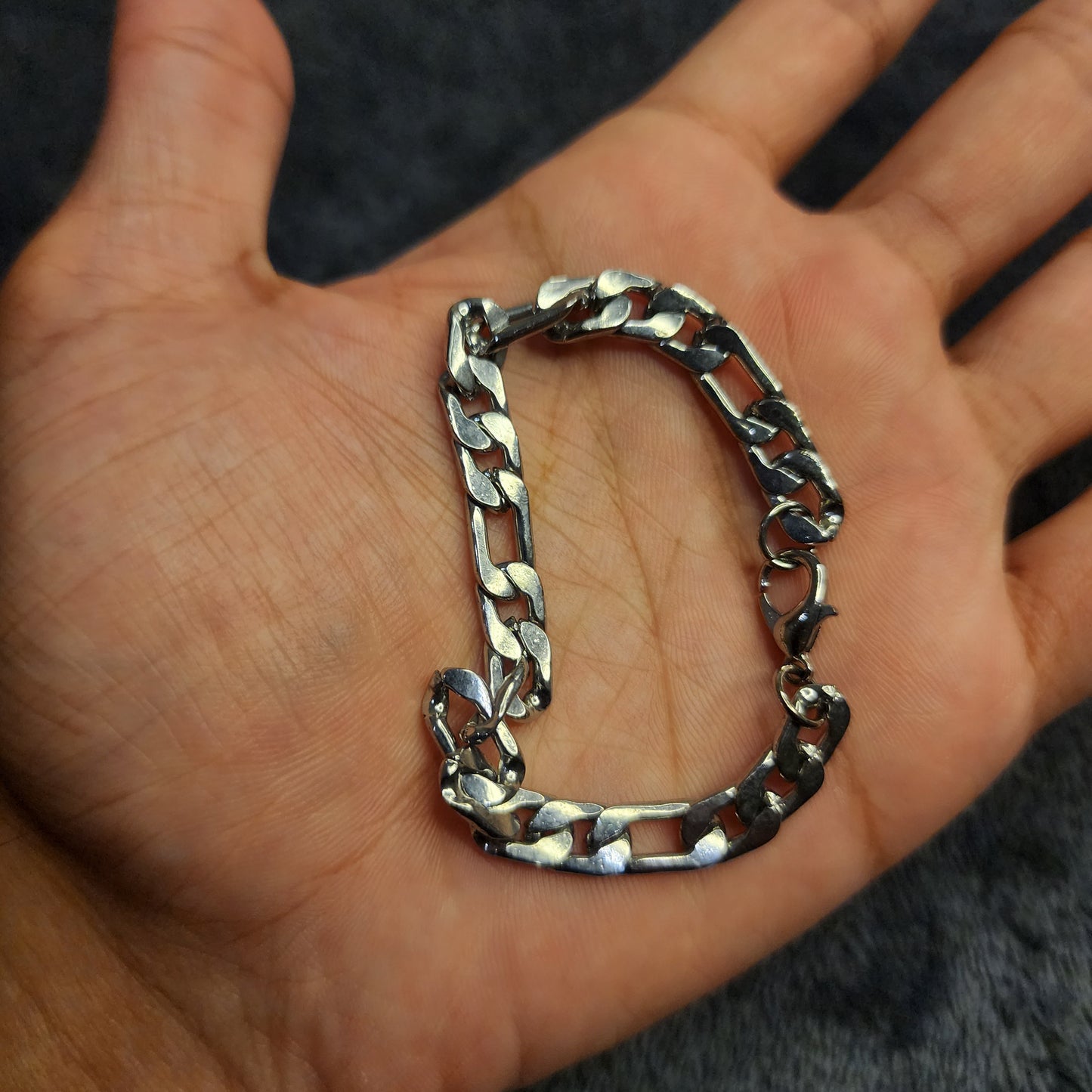 Miami Cuban Curb Chain With Free Brecelet For Unisex