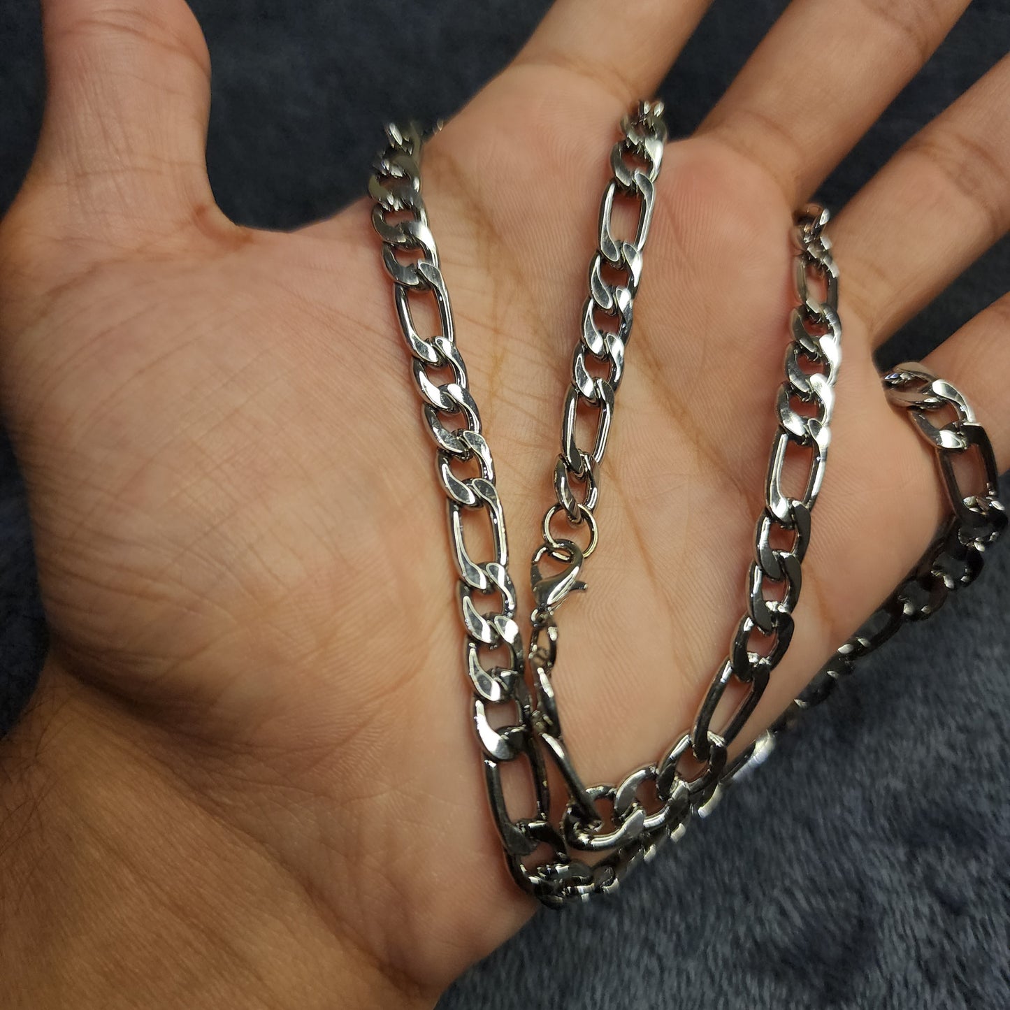 Miami Cuban Curb Chain With Free Brecelet For Unisex