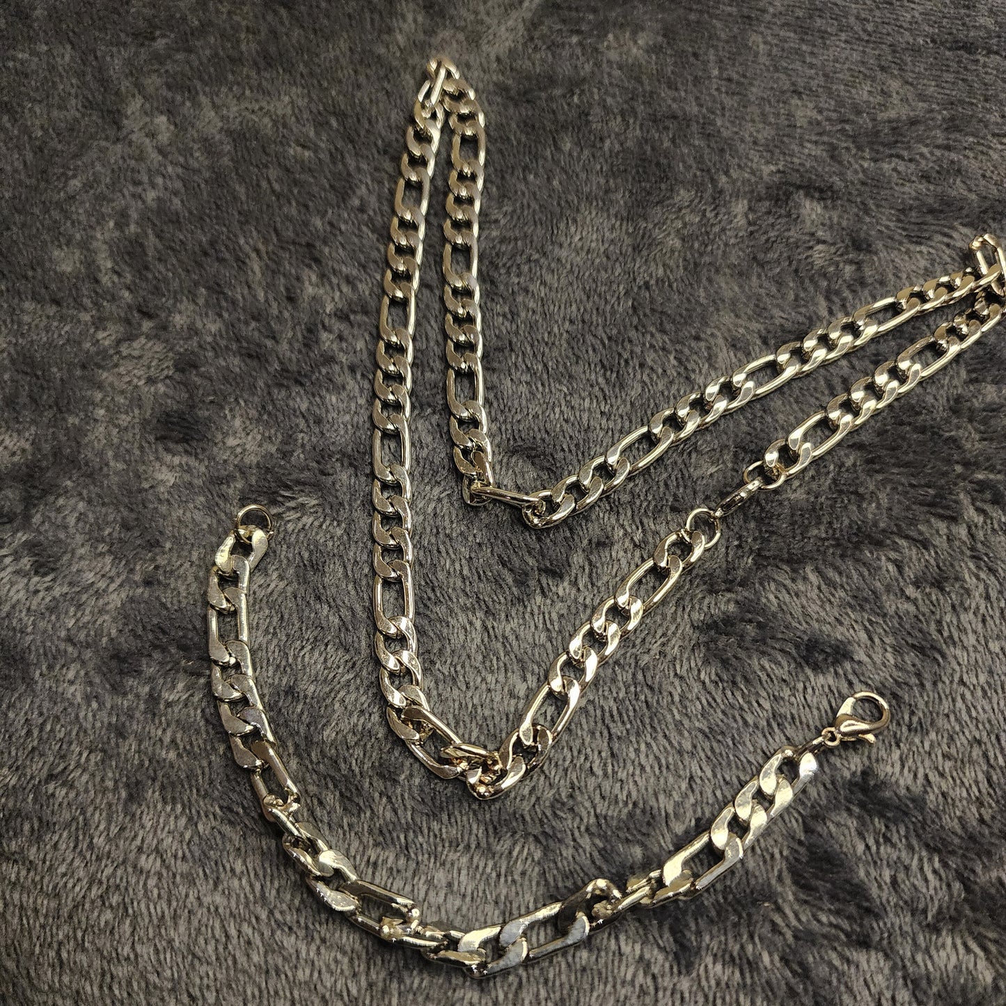 Miami Cuban Curb Chain With Free Brecelet For Unisex